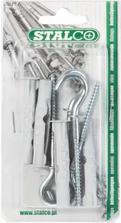 Stalco univerzális dübel lámpahoroggal, 6x65mm, 6db Biztonságos fizetés