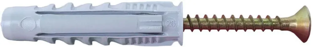 Rendeld meg most Stalco univerzális műanyag tipli, süllyesztett fejű csavarral, 6x60mm, 50db