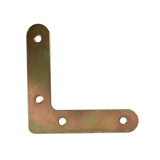 Ablakszegletvas, sárga horgany, 80x80x1mm Pénzvisszafizetés