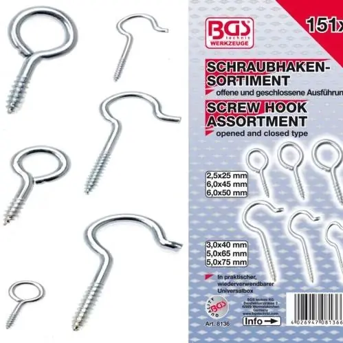 Utolsó esély BGS-8136 Kampó készlet, 151db