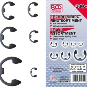 BGS-8039 E alakú biztosító gyűrű készlet 300-részes Legjobb ár