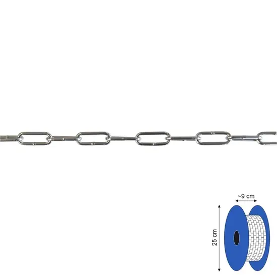 Folyólánc lapos, horganyzott 2.0mm (90fm) Olcsó