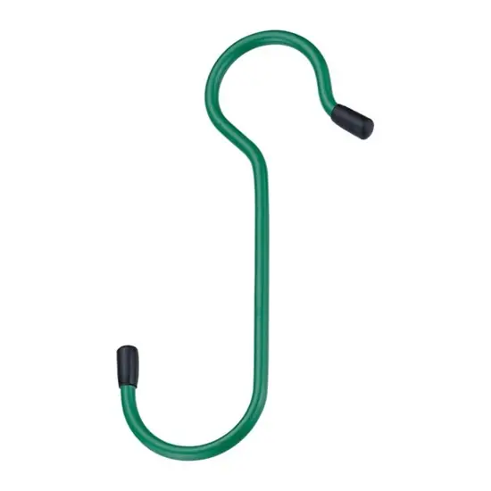 Népszerű S-horog, zöld PVC bevonattal 5mm (300/41mm)