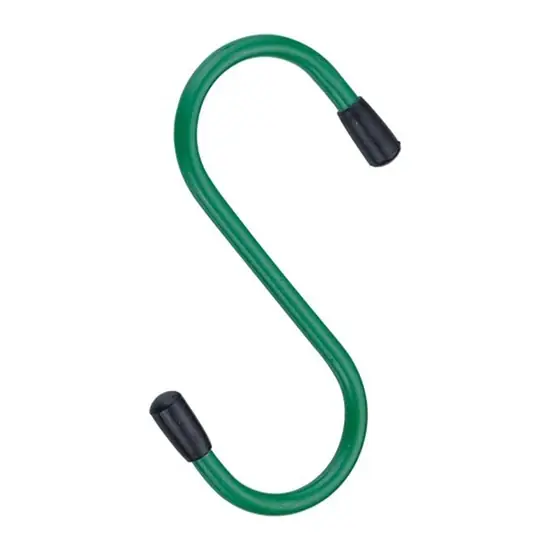 S-horog, zöld PVC bevonattal 5mm (100/31mm) Legjobb ár