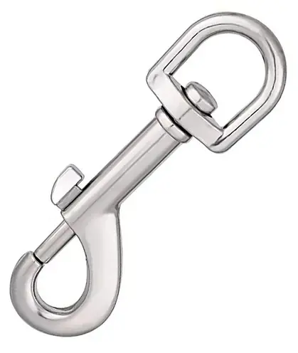 Prémium Karabiner bliszterben, forgó rugós, nikkelezett, 70mm