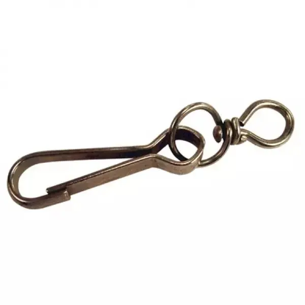 Simplex karabiner forgóval, nikkelezett, 40mm Prémium