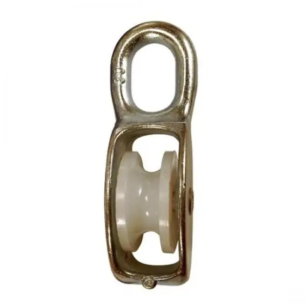 Kötélcsiga, szimpla, műanyag görgő, D=40, d=9-hez, 300kg Olcsó