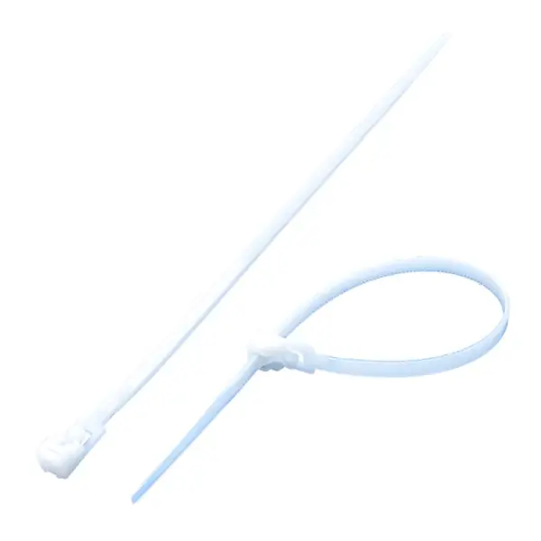 Akció Kábelkötegelő, oldható 4.8x200mm, fehér (enyhén áttetsző)