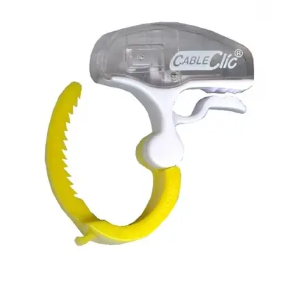 Biztonságos fizetés CableClic kábelkapocs, micro, citromsárga