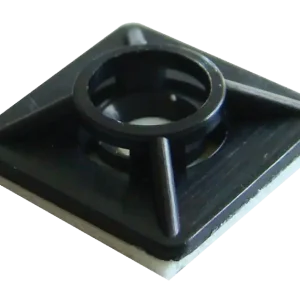 Tracon öntapadós 4oldalt fűzhető kötegelő talp, fekete, 25x25mm, 100db Prémium