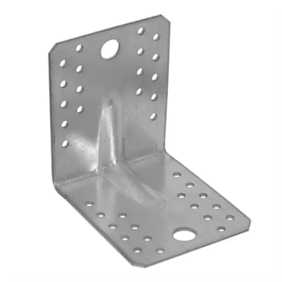 Olcsó Sarokösszekötő lemez, erősített, horganyzott, 105x105x90x2.5mm