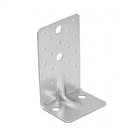 Erősített sarokösszekötő lemez, horganyzott, 145x70x90x2.5mm Kiváló minőség