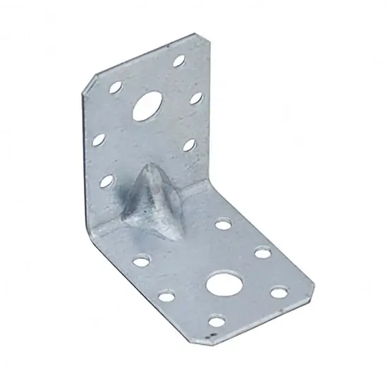 Erősített sarokösszekötő lemez, horganyzott, 60x60x45x2mm Ingyenes szállítás