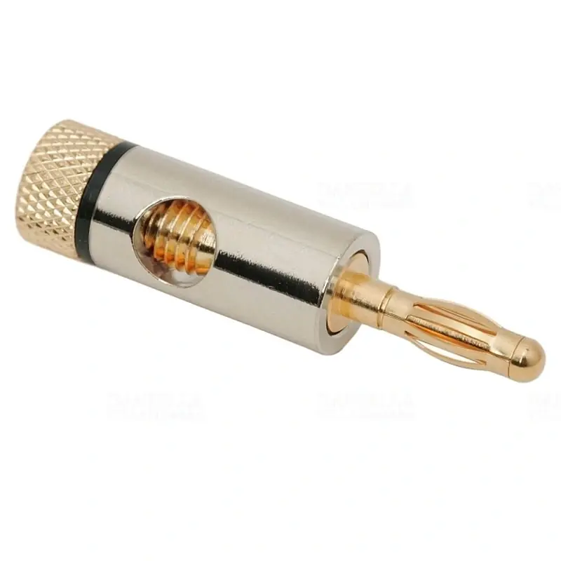 Vedd meg most Banán dugó aranyozott 4 mm-es kábelhez fekete jelölőgyűrűvel 05243FK