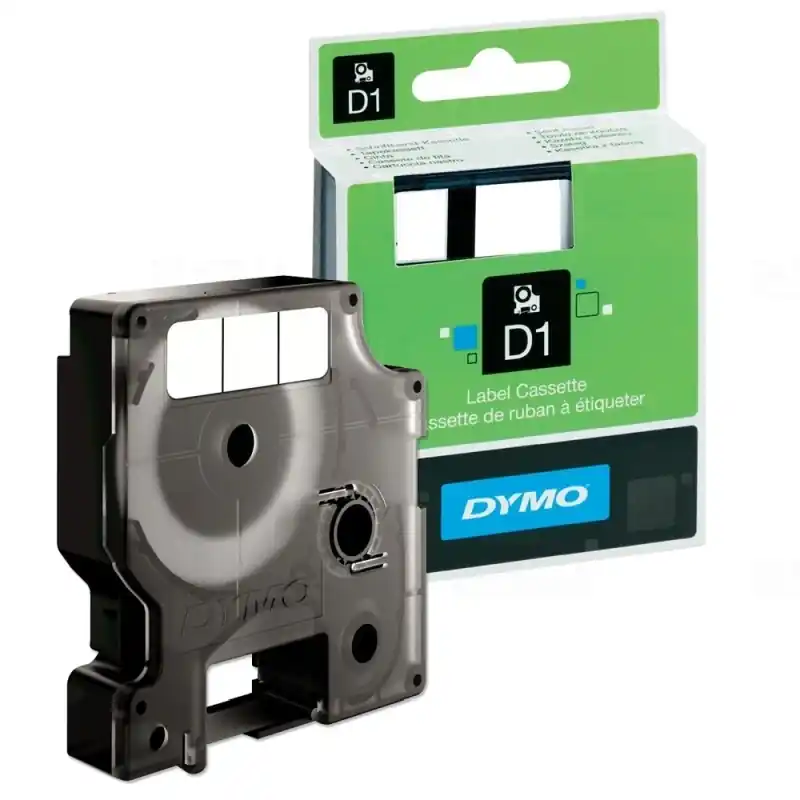 Dymo szalag D1 kazetta 12mm x7m víztiszta (pirosbetű) 45012 Újdonság