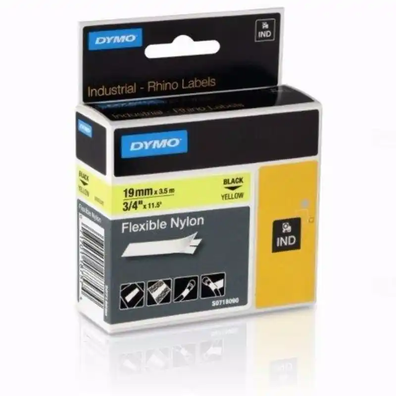 Dymo szalag ID1 nylon,19mm x3,5m sárga /18757/18491/Rhino 5000-hez Utolsó esély