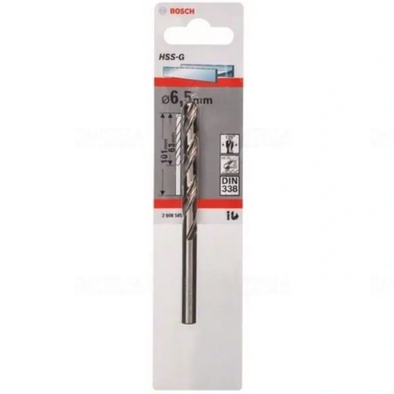 Bosch fémfúró HSS-G STD6,5x63x101mm 1db/cs (2608585927) Megmunkálható anyagok:vastartalmú fémek, műanyag Korlátozott ajánlat