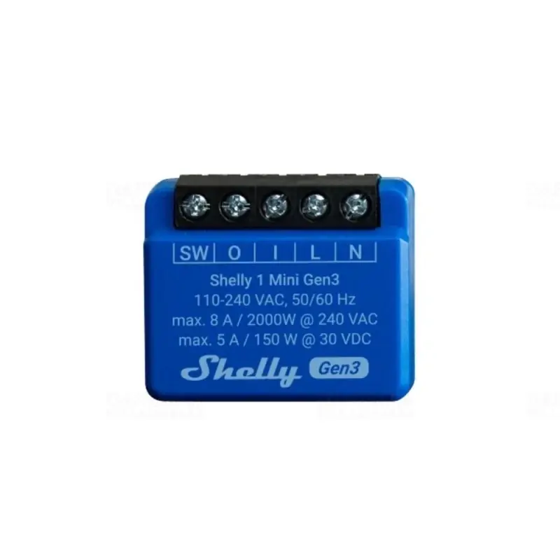 Autentikus Shelly Okosrelé egy áramkörös SHELLY 1 Mini GEN3 (ALL-REL-PLUSMINI1-R3)