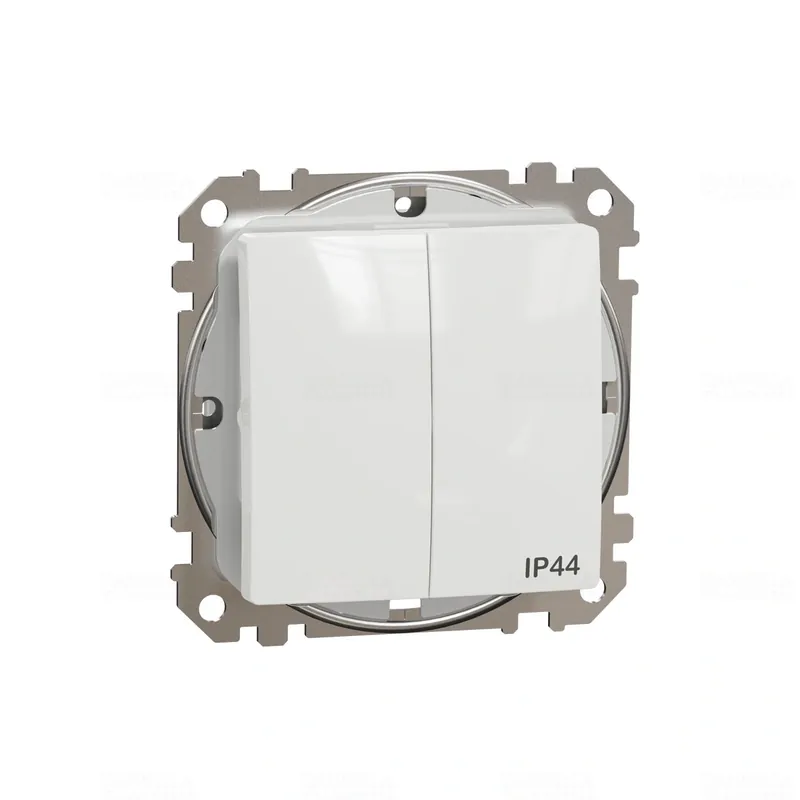 Sedna ÚJ Csillárkapcsoló, rugós bekötés, 10AX, IP44, fehér SDD211105 Schneider Akció