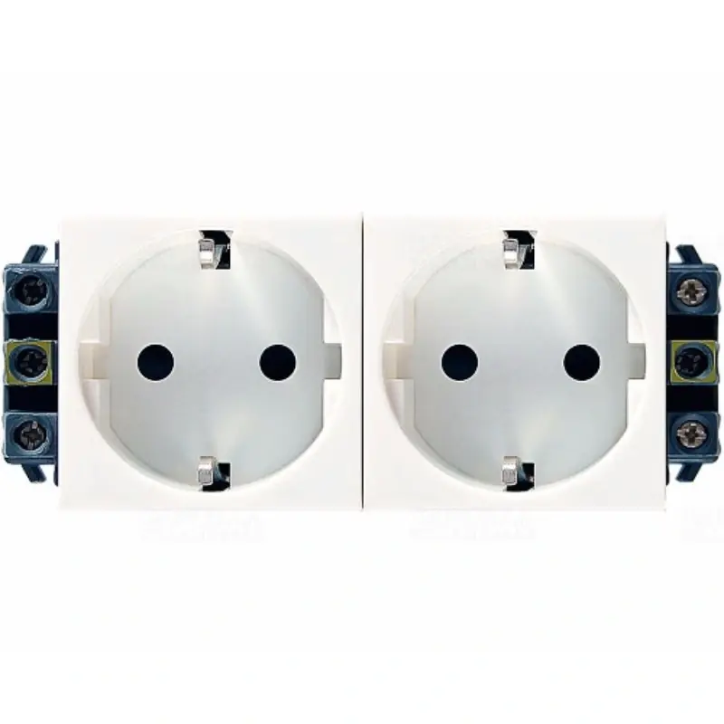 Legjobb ár Legrand 077602 Program Mosaic 2x2P+F DLP csatlakozóaljzat, sínezett, csavaros, fehér