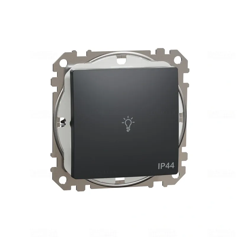 Sedna ÚJ Egypólusú nyomó lámpajellel, rugós bekötés, 10A, IP44, antracit SDD214132 Schneider Utolsó esély