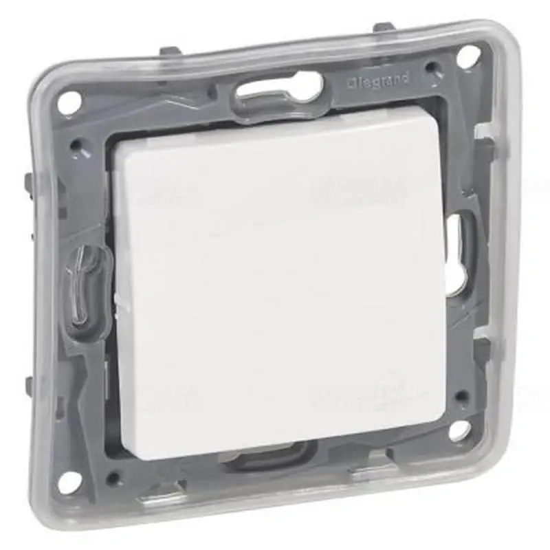 Legrand 764515 Niloé nyomó IP44 NO-NC 6A, rugós, fehér Akció