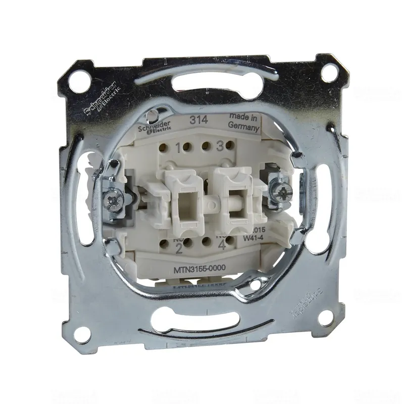 Újdonság Merten univerzális kettős nyomógombbetét, egypólusú záróérintkezővel, 10 A, AC 250 V, rugós MTN3155-0000 Schneider