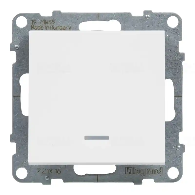 Kiváló minőség Legrand 721116 Suno váltókapcsoló jelzőfénnyel, keret nélkül 10AX, fehér