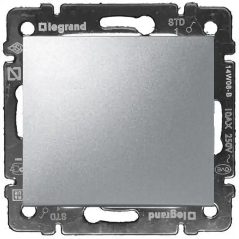 Legrand 770101 Valena egypólusú kapcsoló, alumínium Alacsony ár