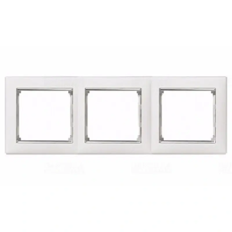 Utolsó esély Legrand 770493 Valena keret 3-as keret, tetszőleges, fehér/ezüst