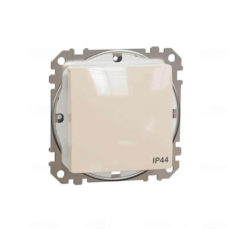 Pénzvisszafizetés Sedna ÚJ Egypólusú kapcsoló, rugós bekötés, 10AX, IP44, bézs SDD212101 Schneider