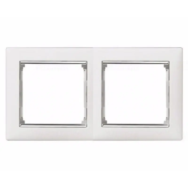 Legrand 770492 Valena 2-es keret, tetszőleges, fehér/ezüst Pénzvisszafizetés