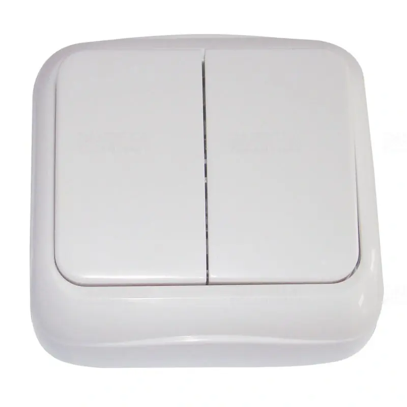 Akció Tracon Fk. 2db 1-áramkörös kapcsoló (tapétakapcsoló) 10AX/250V, IP20, (105) TTK-06