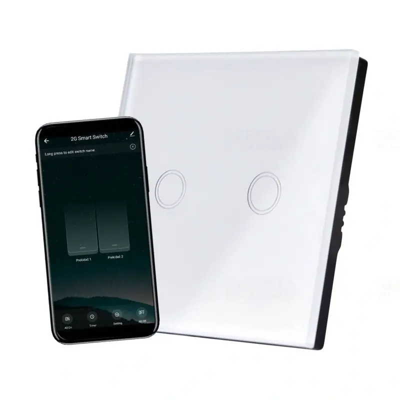 Vedd meg most COMMEL 265-502 WiFi-s okos kapcsoló 2 csatornás érintős, 100 / 800W 2,4GHz