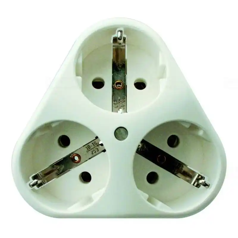 Földelt dugaszolóaljzat, 3-askrém süllyesztett 10080 Ingyenes szállítás