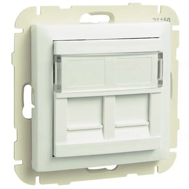 Csak ma 90442 SBR Fedlap dupla RJ45 csatlakozóhoz, fehér, Elko Ep