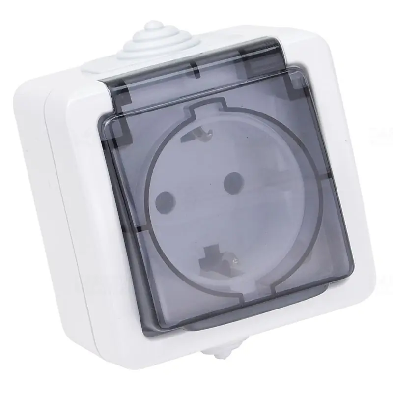 Eredeti Falon kív. csatlakozó aljzat oldalsó védőérintk. 16A, IP44 TR-PH01 Tracon