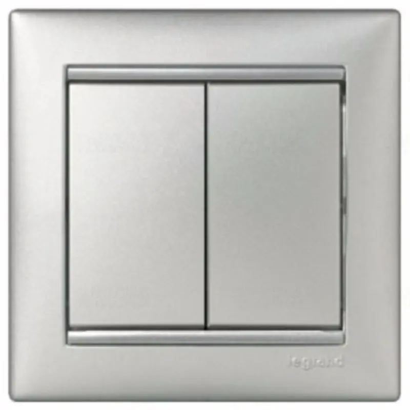 Olcsó Legrand 770108 Valena kettős váltókapcsoló, alumínium