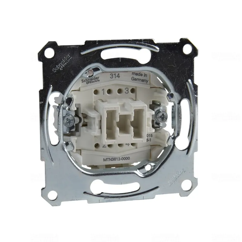 MERTEN Kétpólusú kapcsoló, rugós bekötés, 16AX MTN3612-0000 Schneider Prémium