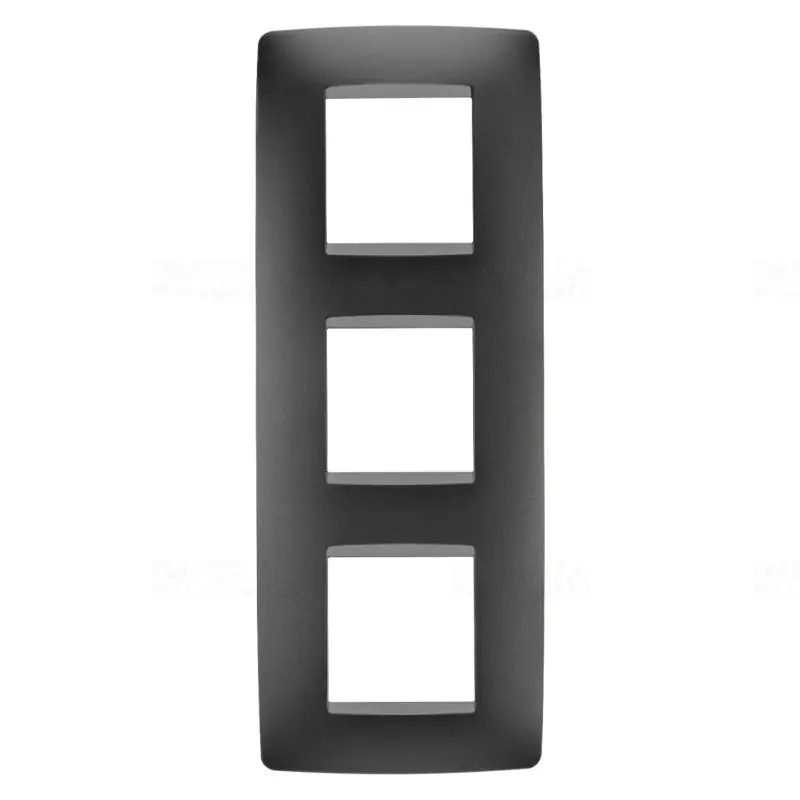 Kiváló minőség Chorus ONE matt fekete 3-as függőleges keret (2+2+2 modul) GW16127VN Gewiss