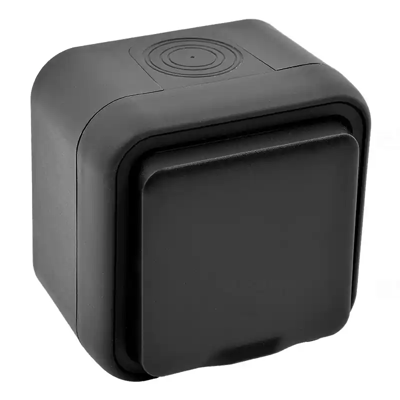 COMMEL 043-111 vízmentes kültéri szerelhető aljzat 250V IP55 antracit Biztonságos fizetés