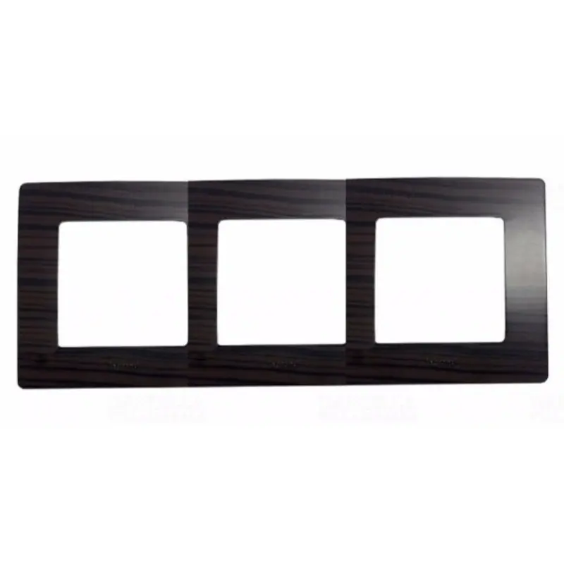 Olcsó Legrand 397093 Niloé 3-as keret, sötét fa dekor