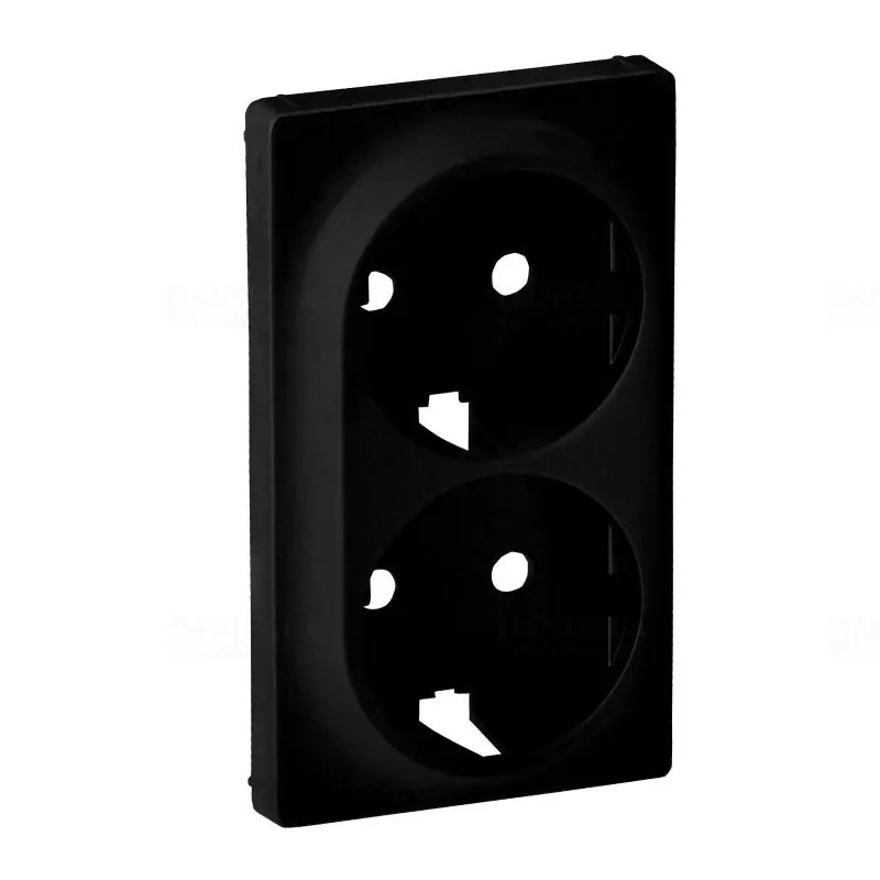 Akció Legrand 756952 Valena Life 2x2P+F csatlakozóaljzat burkolat, fekete