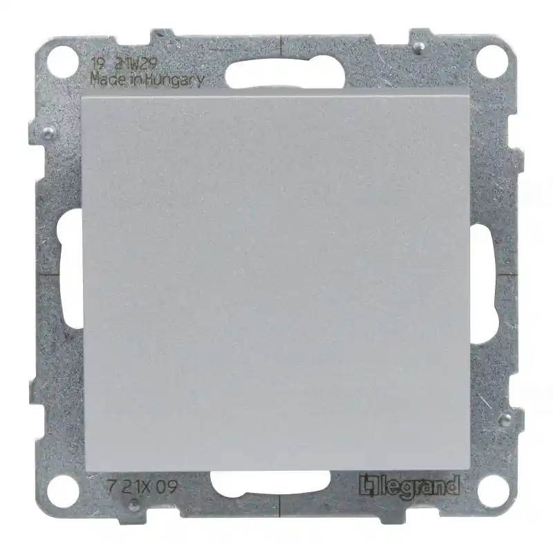 Autentikus Legrand 721309 Suno egypólusú nyomó, keret nélkül 6A, rugós, alumínium