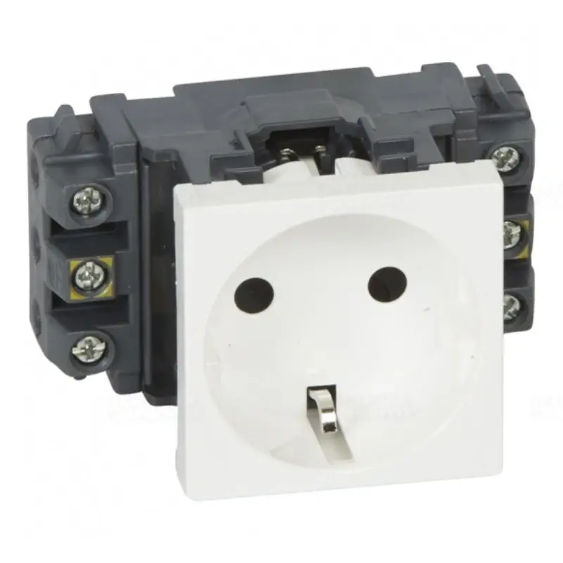 Csak ma Legrand 077601 Program Mosaic 1x2P+F DLP csatlakozóaljzat, sínezett, csavaros, fehér