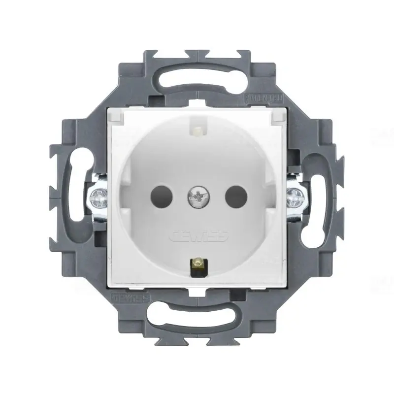 Kiárusítás DAHLIA fehér 2P+F (GYV) biztonsági zsalus csatlakozóaljzat csapfedeles GW35203W Gewiss