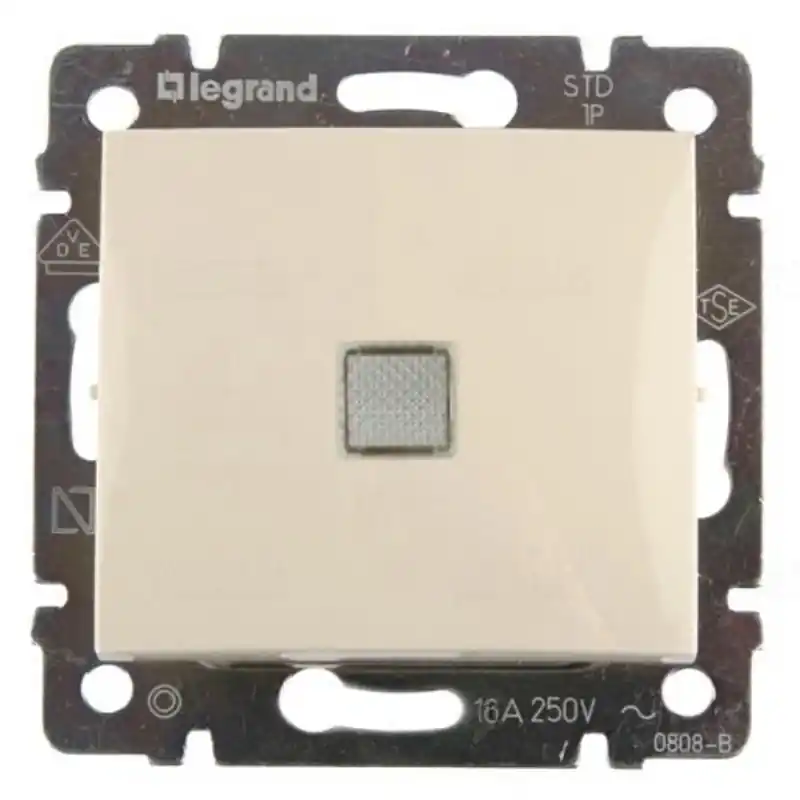 Autentikus Legrand 774103 Valena váltókapcsoló jelzőfénnyel 16A, elefántcsont