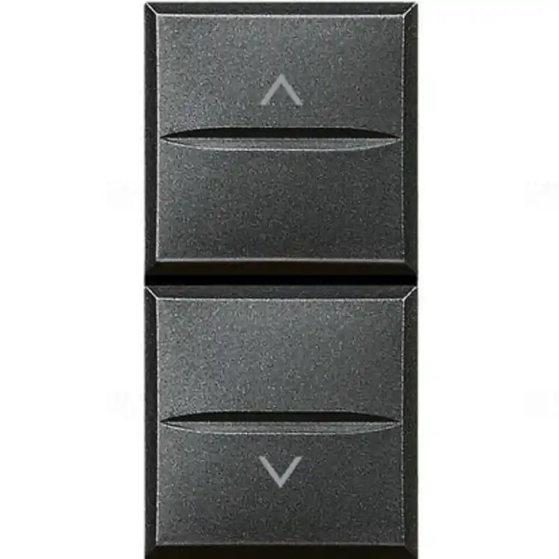 Népszerű BTICINO Axolute dupla nyomógomb, 1 mod, fekete reteszelt HS4037