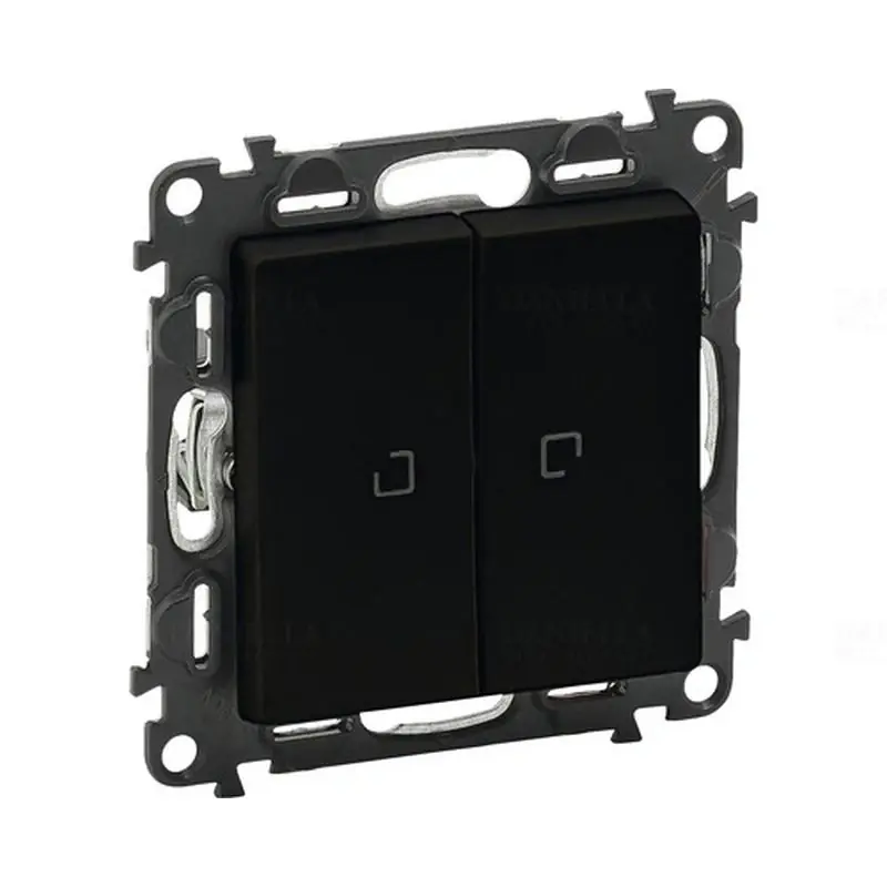 Kiváló minőség Valena Life 756319 106+6 JF kettős váltókapcsoló jelzőfénnyel fekete Legrand