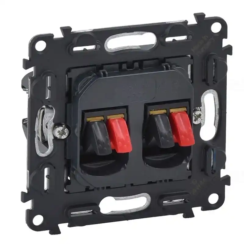 Legrand 753078 Valena InMatic kettős hangszóró-csatlakozóaljzat mechanizmus, 4 kivezetéssel Eredeti